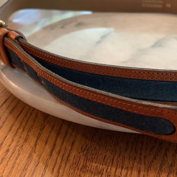 Bullock and Jones belt solid brass buckle size 36 quiet luxury accessory item - Picture 2 of 11